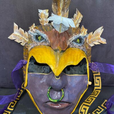 Masque Mexicain - Création Unique - "Guerrero Aguila - Cuauhpilli - Azteca"