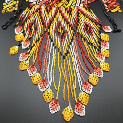 Collier artisanat Huicho 100 % mexicano - "Fuego del amor"