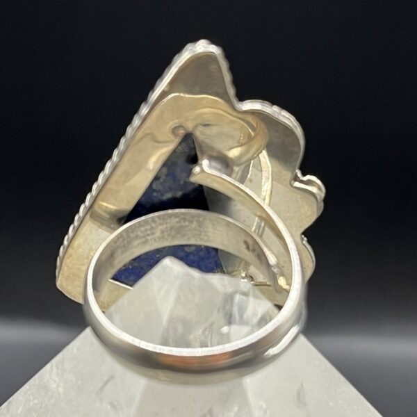 Bague argent 925 - pierre naturelle Lapis Lazuli - "Flores de la noche" – Image 2